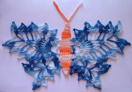 Thread crochet butterfly