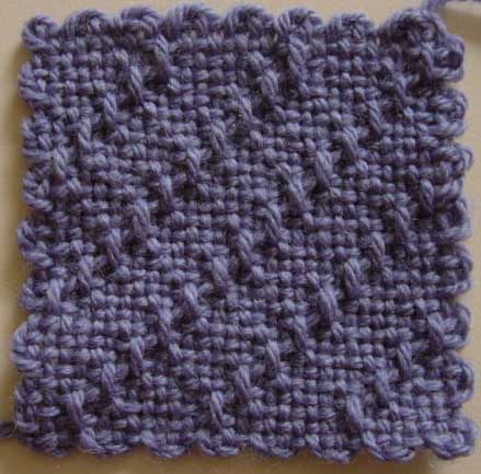 Weavette square with smaller diagonal stripes