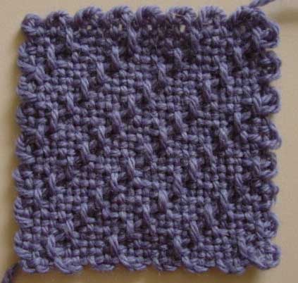 Weavette square with diagonal stripes