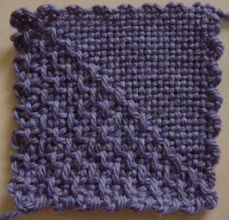 Weavette square in diagonal half square design