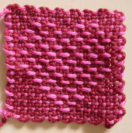 Weavette square with heart design