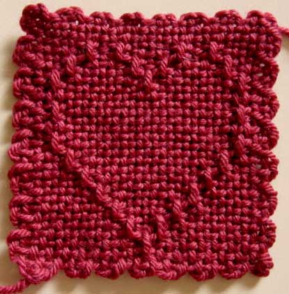 Weavette square with heart design