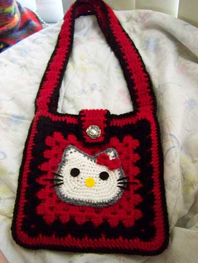 Finished Hello Kitty purse