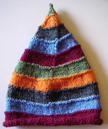 Handspun stocking cap for a baby