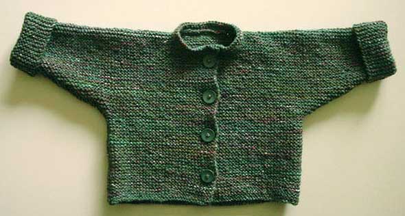 Handspun baby cardigan