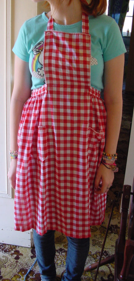 Gingham magic apron