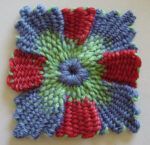 A Mini Gallery of Woven Loomed Flowers on Various Sized & Shaped Looms