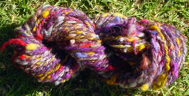 Bulky thick and thin handspun