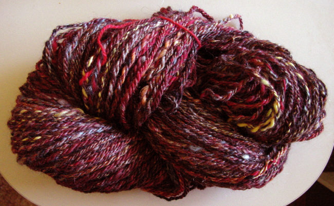 Chain plied bulky handspun