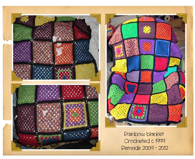 Remade granny square blanket