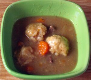 Basic beef stew with dumplings