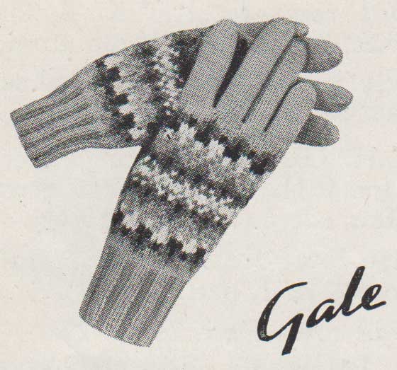 Gale, fair-isle gloves for little girsl knit flat on two needles