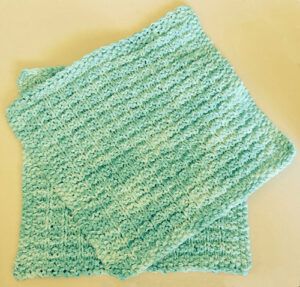 Knitted spa day washcloths