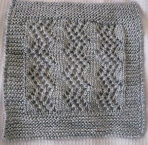 Sample for Beautiful Pattern for a Shetland Shawl, knit with garter stitch border