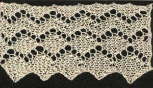 Five repeats of the Chilton lace edging