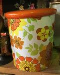Vintage floral tin from the 1970's