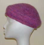 Knit and felt beret