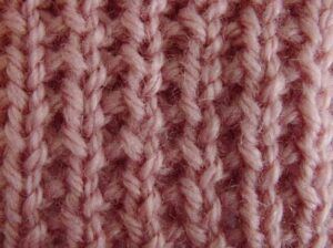 Sample of broken rib stitch