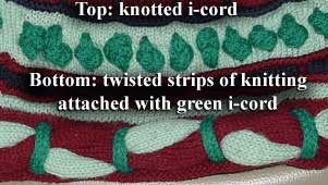 I-cord knots and lacing