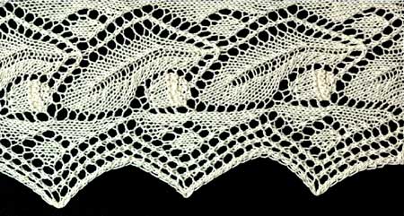 Leaf and acorn lace from Home Work, 1891