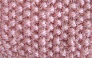 Seed stitch swatch