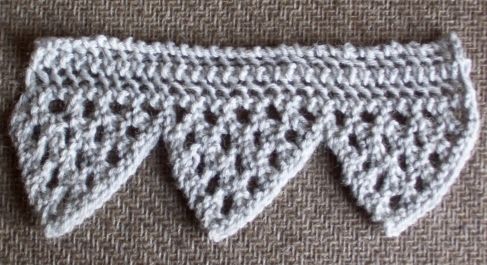 Very pretty vandyke border from Corelia Mee's Exercises in Knitting