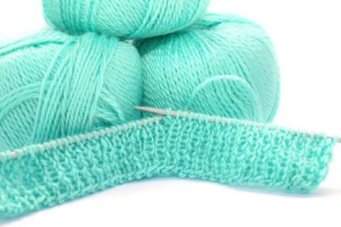 Blue knitting