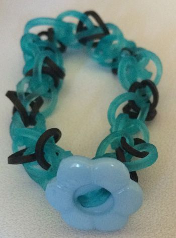 How to add a button closure to a rainbow loom bracelet 1