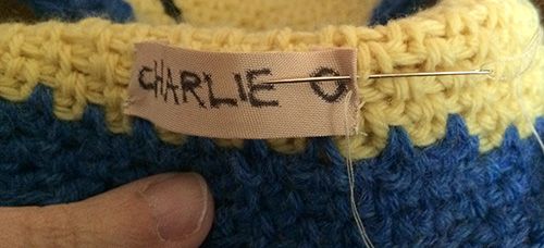 How to sew in a name label part 1