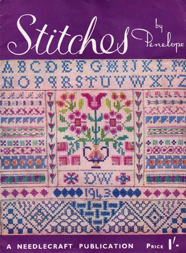 Cover of Stitches embroidery stitch leaflet by Penelope from 1943