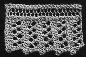 Bartle Lace from Needlecraft Knitted Edgings, 1905