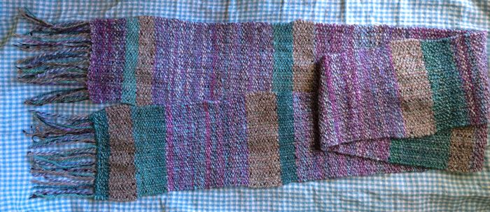 Plain weave scarf made on a rigid heddle loom