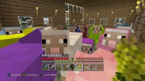 All sixteen colours of sheep in Minecraft