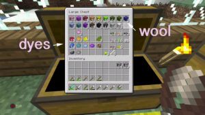 The Minecraft Wool stash. Obviously the most important part of playing Minecraft. 