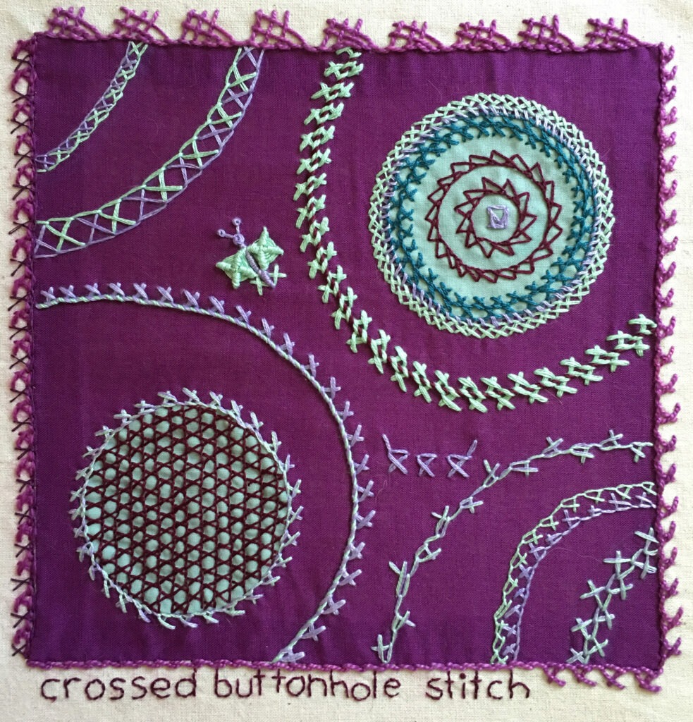 Crossed Buttonhole Stitch Sampler