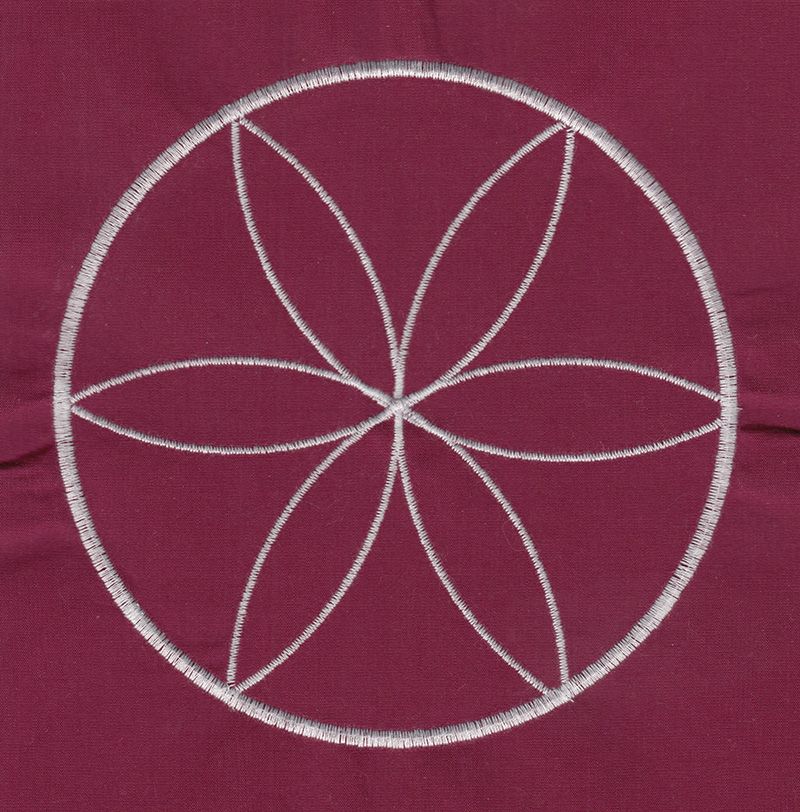 Satin Stitch Flower on the Singer 401 with the Circular Attachment