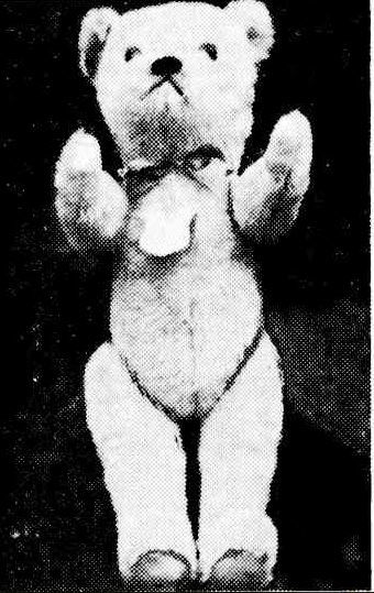 Vintage knit teddy bear