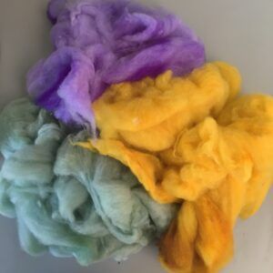 Hand dyed wool