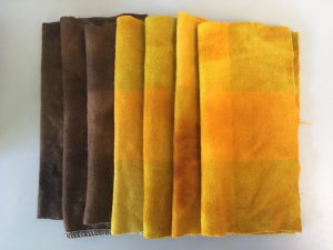 Hand dyed vintage wool blanket