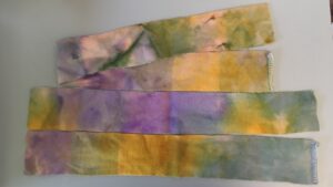 Rainbow dyed vintage wool blanket