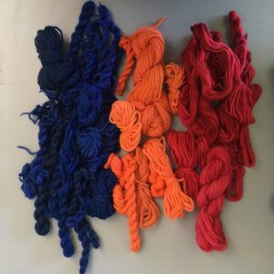 Hand dyed needlepoint wools