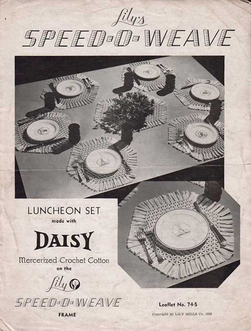 Lily Speed-O-Weave Luncheon Set