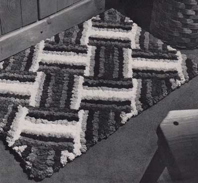 Modern cross hatch rug