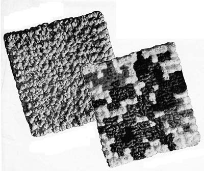 Hand made tufted carpet tiles