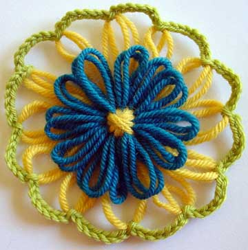 Double layer loomed flower