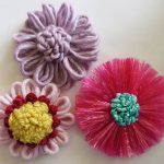 Loop Stitch Centres on Loomed Flowers
