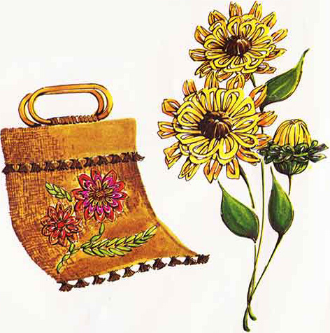 Flower loom tote bag and three dimensional flower