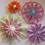 Spun Paper Loomed Flowers