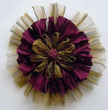 A fabric flower