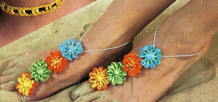 Loomed barefoot sandals